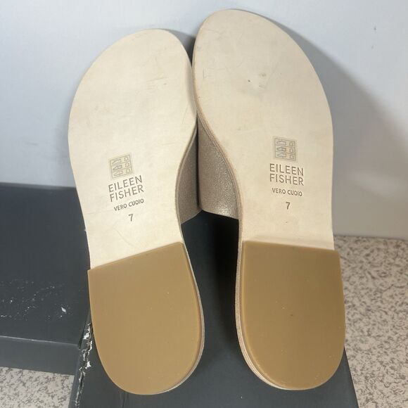 EILEEN FISHER | Kore PM flat Sandals platinum size 7 NWB summer boho thong $195 - Picture 6 of 8